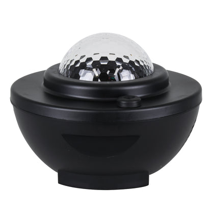 85817 Μαύρο Επιτραπέζιο Διακοσμητικό Φωτιστικό Ειδικών Εφέ NIGHT GALAXY WORLD 3D LED 10W DC 5V 2200mAh Επαναφορτιζόμενο με Bluetooth Speaker - Sound Activated - Καλώδιο Τροφοδοσίας USB και Ασύρματο Χειριστήριο RF 2.4Ghz Πολύχρωμo RGBW Dimmable