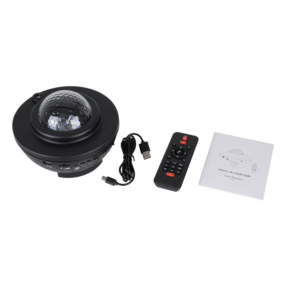 85817 Μαύρο Επιτραπέζιο Διακοσμητικό Φωτιστικό Ειδικών Εφέ NIGHT GALAXY WORLD 3D LED 10W DC 5V 2200mAh Επαναφορτιζόμενο με Bluetooth Speaker - Sound Activated - Καλώδιο Τροφοδοσίας USB και Ασύρματο Χειριστήριο RF 2.4Ghz Πολύχρωμo RGBW Dimmable