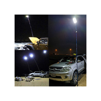 85821 Τηλεσκοπικό Καλάμι Ψαρέματος 5m με Πάνελ Φωτισμού 800W 48000lm DC 12V Αδιάβροχο IP65 Ψυχρό Λευκό 6000K