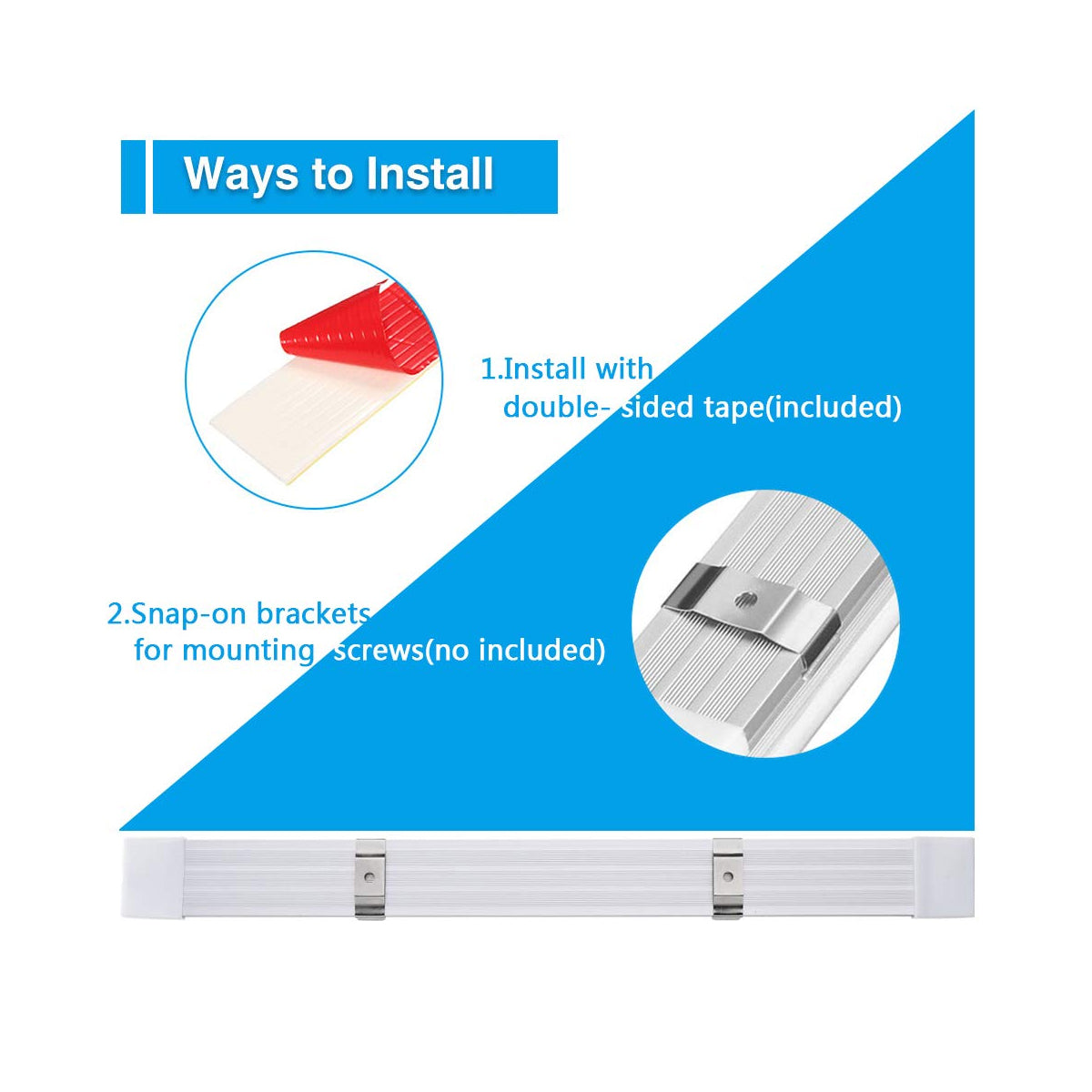 85822 Φωτιστικό Καμπίνας - Cabinet Light 30CM - LED SMD 2835 10W 1000lm DC 12-85V με Κόλλα Διπλής Όψης 3M - Διακόπτη On/Off - Ψυχρό Λευκό 6000K