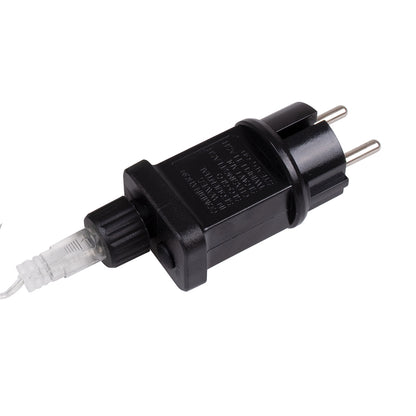 85836 Διακοσμητική Γιρλάντα 23 Μέτρα με Controller 8 Προγραμμάτων Εναλλαγών Φωτισμού - Επεκτεινόμενη 200 LED 3.6W AC 230V με Διάφανο Καλώδιο & Πρίζα Schuko Αδιάβροχη IP44 Θερμό Λευκό 3000K Μ23m