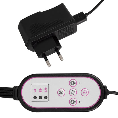 85956 Grow Light Full Spectrum LED Φωτιστικό Ανάπτυξης Φυτών Γλάστρας με 4 Κινούμενες Κεφαλές & Τρίποδο 150cm SMD 2835 20W 180° AC230V IP20 με Dimmer & Timer Εσωτερικού Χώρου για Κάλυψη Επιφάνειας 1m x 1m Πλήρους Φάσματος Φωτισμού