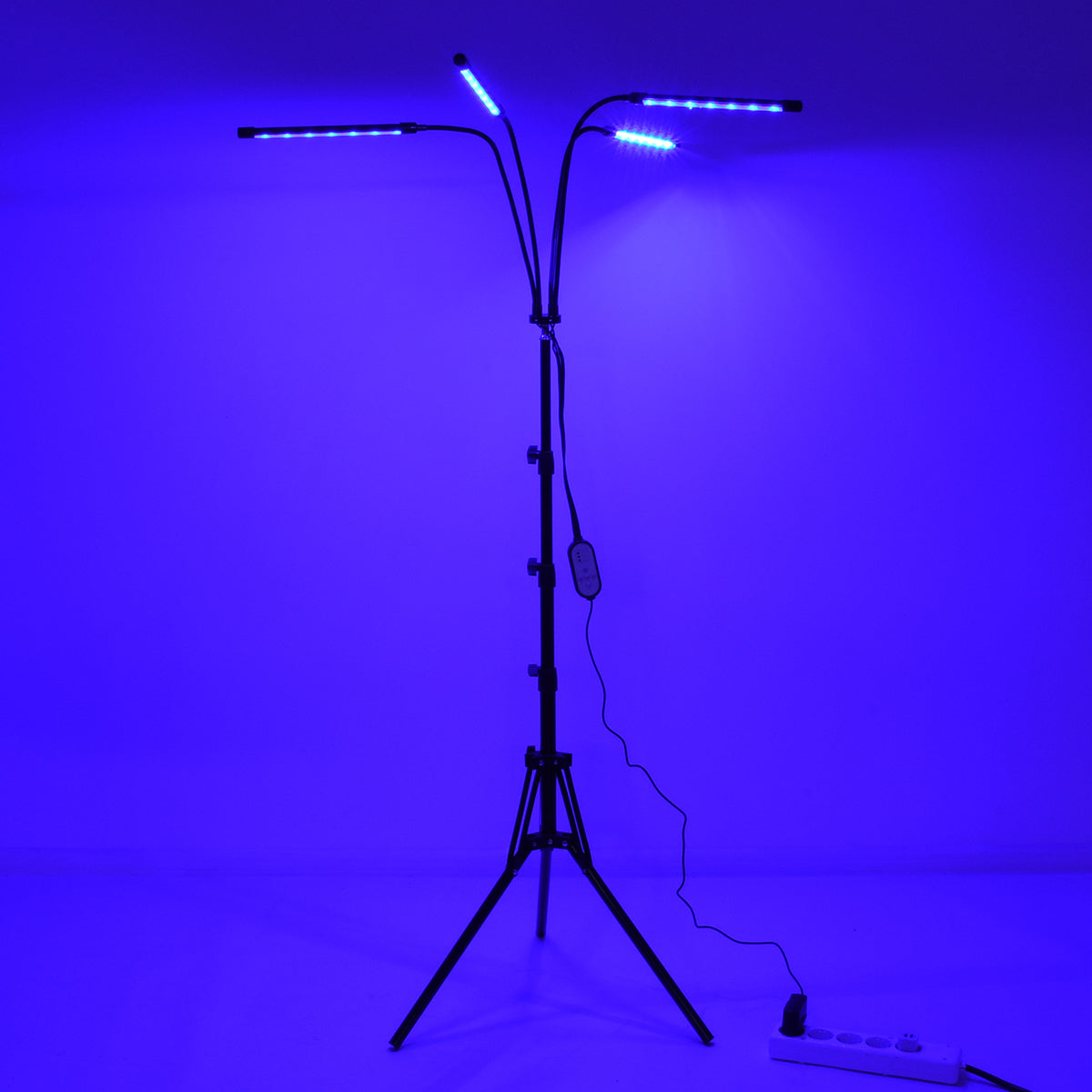 85956 Grow Light Full Spectrum LED Φωτιστικό Ανάπτυξης Φυτών Γλάστρας με 4 Κινούμενες Κεφαλές & Τρίποδο 150cm SMD 2835 20W 180° AC230V IP20 με Dimmer & Timer Εσωτερικού Χώρου για Κάλυψη Επιφάνειας 1m x 1m Πλήρους Φάσματος Φωτισμού