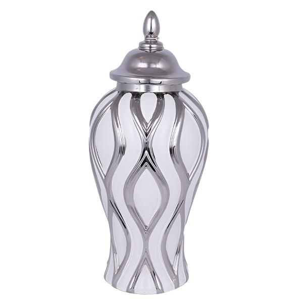 ΒΑΖΟ ΚΕΡΑΜΙΚΟ ΛΕΥΚΟ & ΑΣΗΜΙ 18.8x18.8x42.6