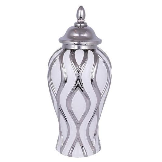 ΒΑΖΟ ΚΕΡΑΜΙΚΟ ΛΕΥΚΟ & ΑΣΗΜΙ 18.8x18.8x42.6