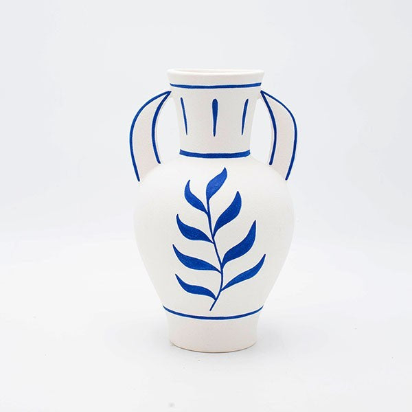 ΒΑΖΟ ΠΟΡΣΕΛΑΝΗ ΛΕΥΚΟ-ΜΠΛΕ 15.2x14.5x21.3