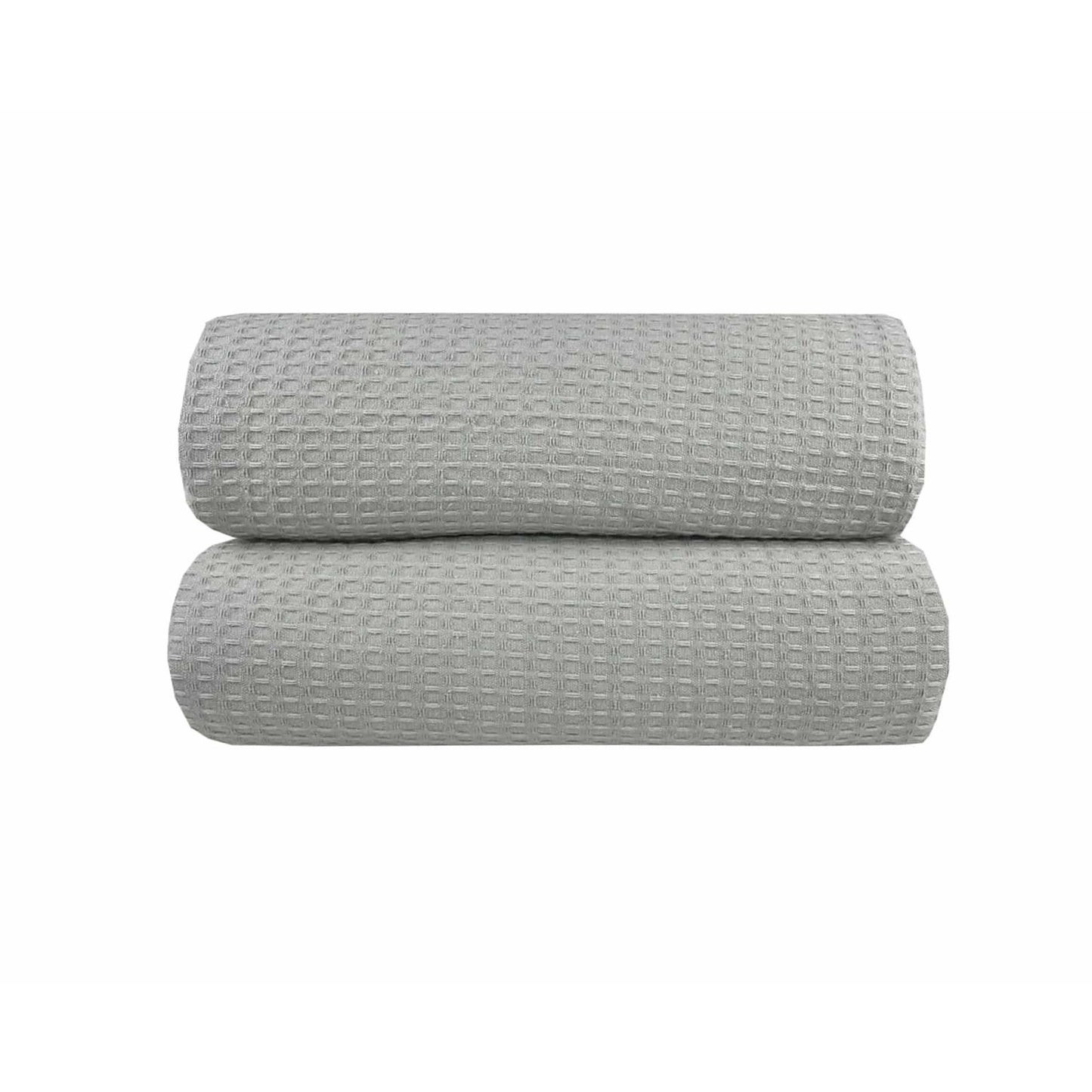 Κουβέρτα Πικέ Μονή Waffle 165x245εκ Light Grey