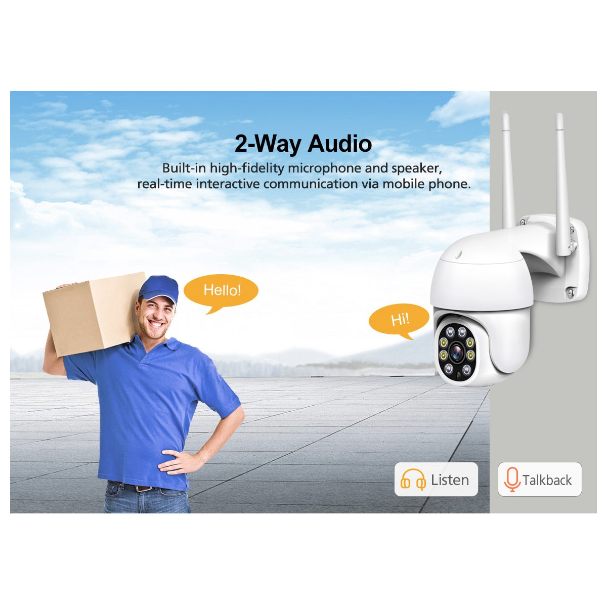 86040 Ασύρματο Καταγραφικό με 8 x Camera 2MP 1080P WiFi 360° Μοιρών - Αδιάβροχο IP66 - Νυχτερινή Όραση με LED IR - Διπλή Κατέυθυνση Ομιλίας - Ανιχνευτή Κίνησης - Νυχτερινή Λήψη - Λευκό