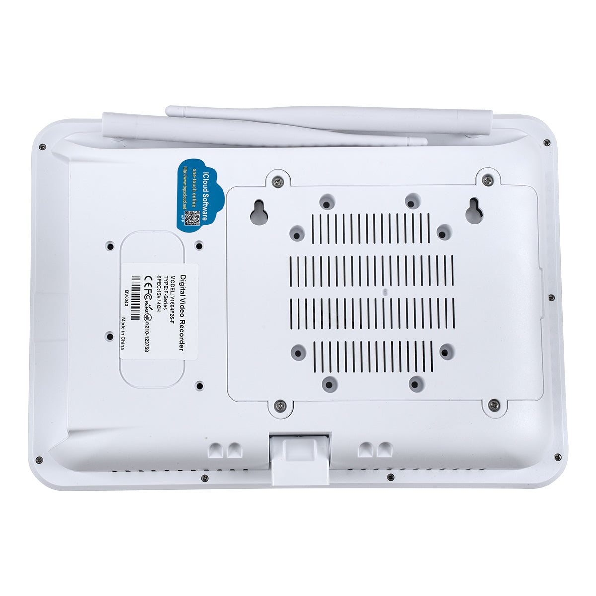 86041 Ασύρματο Καταγραφικό με Οθόνη - 4 x Camera 2MP 1080P WiFi 360° Μοιρών - Αδιάβροχο IP66 - Νυχτερινή Όραση με LED IR - Διπλή Κατέυθυνση Ομιλίας - Ανιχνευτή Κίνησης - Νυχτερινή Λήψη - Λευκό