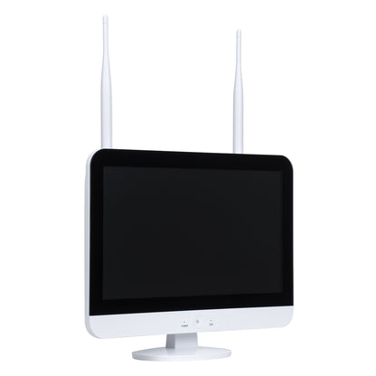 86042 Ασύρματο Καταγραφικό με Οθόνη - 8 x Camera 2MP 1080P WiFi 360° Μοιρών - Αδιάβροχο IP66 - Νυχτερινή Όραση με LED IR - Διπλή Κατέυθυνση Ομιλίας - Ανιχνευτή Κίνησης - Νυχτερινή Λήψη - Λευκό