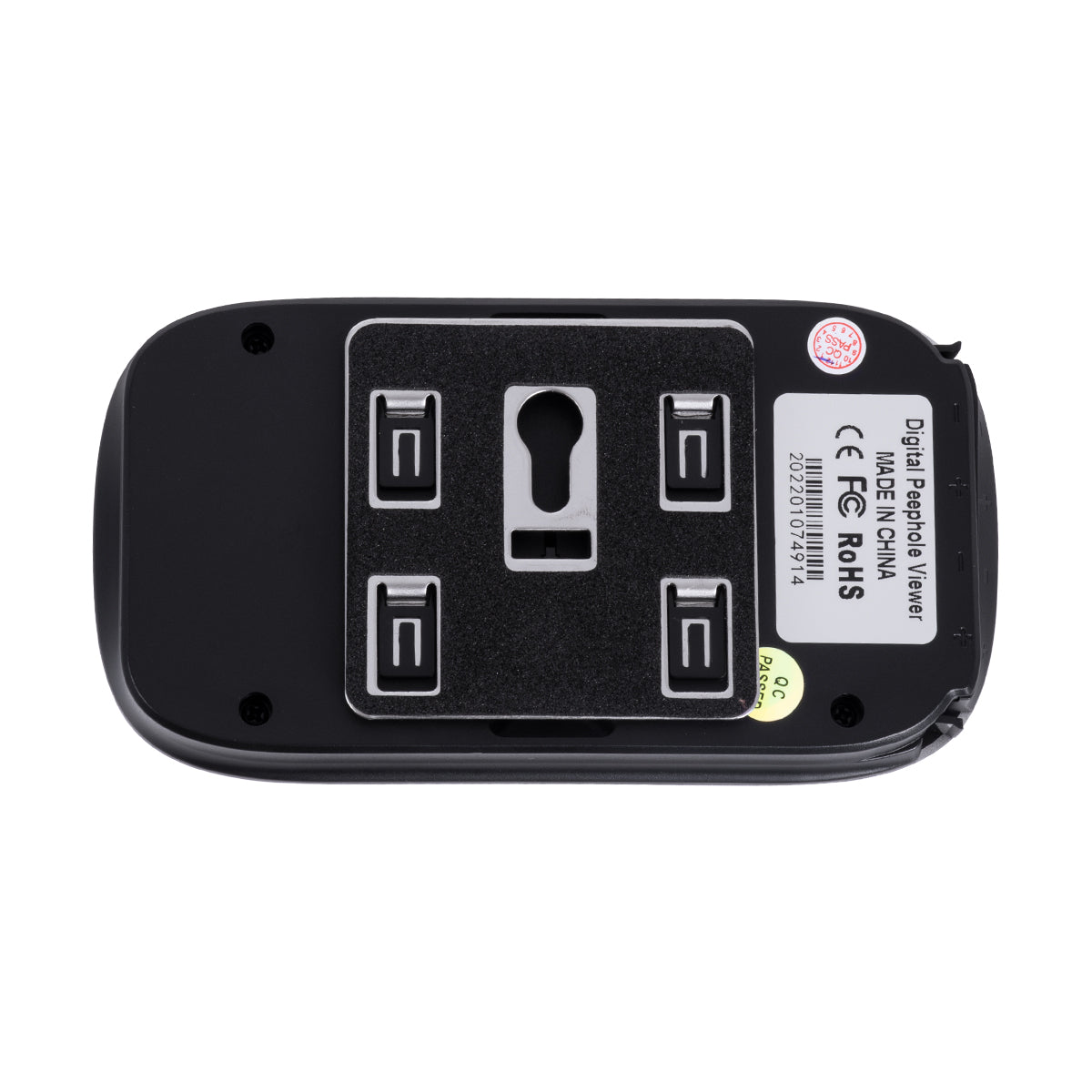 86067 Επαναφορτιζόμενη Ψηφιακή Έξυπνη Camera Εξώπορτας 90° Μοιρών με Έγχρωμη Οθόνη 2.8" Inches - USB - Νυχτερινή Όραση με LED IR - Κουδούνι - Ασημί