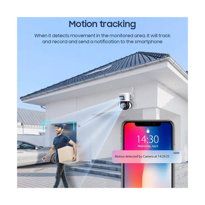 86076 Επιτοίχια Κάμερα Πρίζας WiFi HD 1080P 350° Διπλή Κατέυθυνση Ομιλίας & Ανιχνευτή Κίνησης - Απομακρυσμένος Έλεγχος - Αδιάβροχη IP65 - Λευκό Μαύρο - Μ15 x Π14.5 x Y15cm