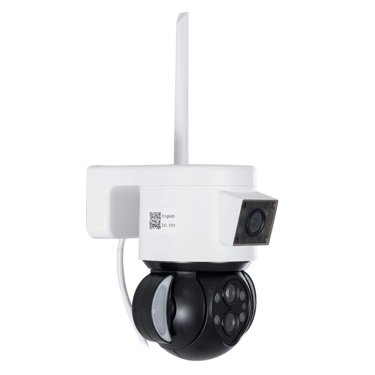 86076 Επιτοίχια Κάμερα Πρίζας WiFi HD 1080P 350° Διπλή Κατέυθυνση Ομιλίας & Ανιχνευτή Κίνησης - Απομακρυσμένος Έλεγχος - Αδιάβροχη IP65 - Λευκό Μαύρο - Μ15 x Π14.5 x Y15cm