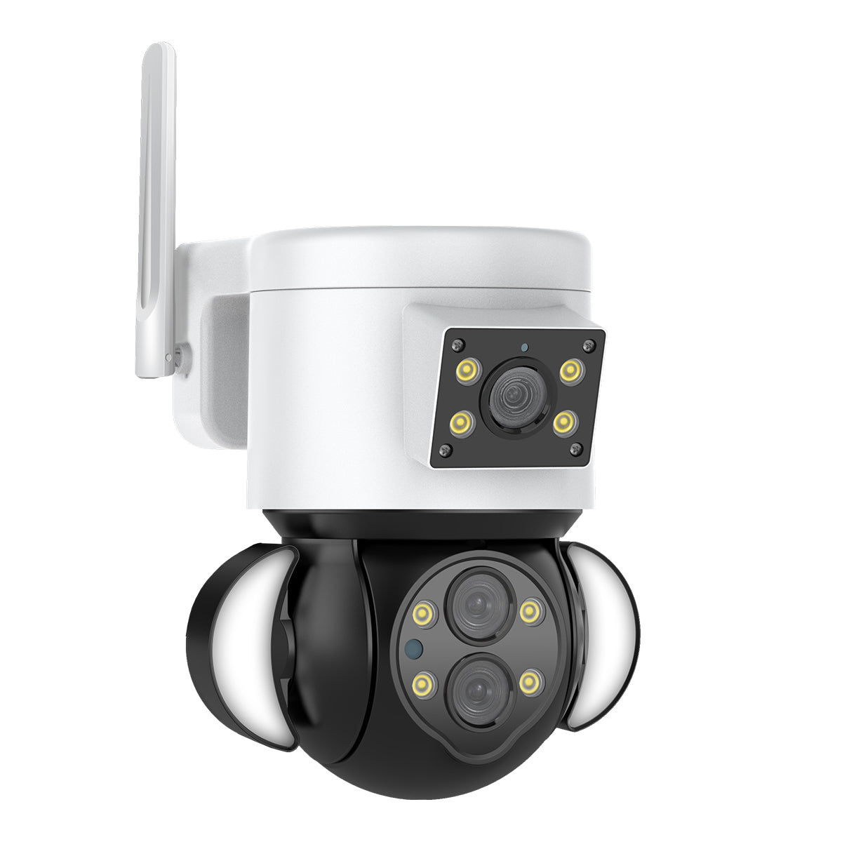 86076 Επιτοίχια Κάμερα Πρίζας WiFi HD 1080P 350° Διπλή Κατέυθυνση Ομιλίας & Ανιχνευτή Κίνησης - Απομακρυσμένος Έλεγχος - Αδιάβροχη IP65 - Λευκό Μαύρο - Μ15 x Π14.5 x Y15cm