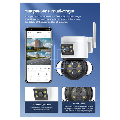 86076 Επιτοίχια Κάμερα Πρίζας WiFi HD 1080P 350° Διπλή Κατέυθυνση Ομιλίας & Ανιχνευτή Κίνησης - Απομακρυσμένος Έλεγχος - Αδιάβροχη IP65 - Λευκό Μαύρο - Μ15 x Π14.5 x Y15cm