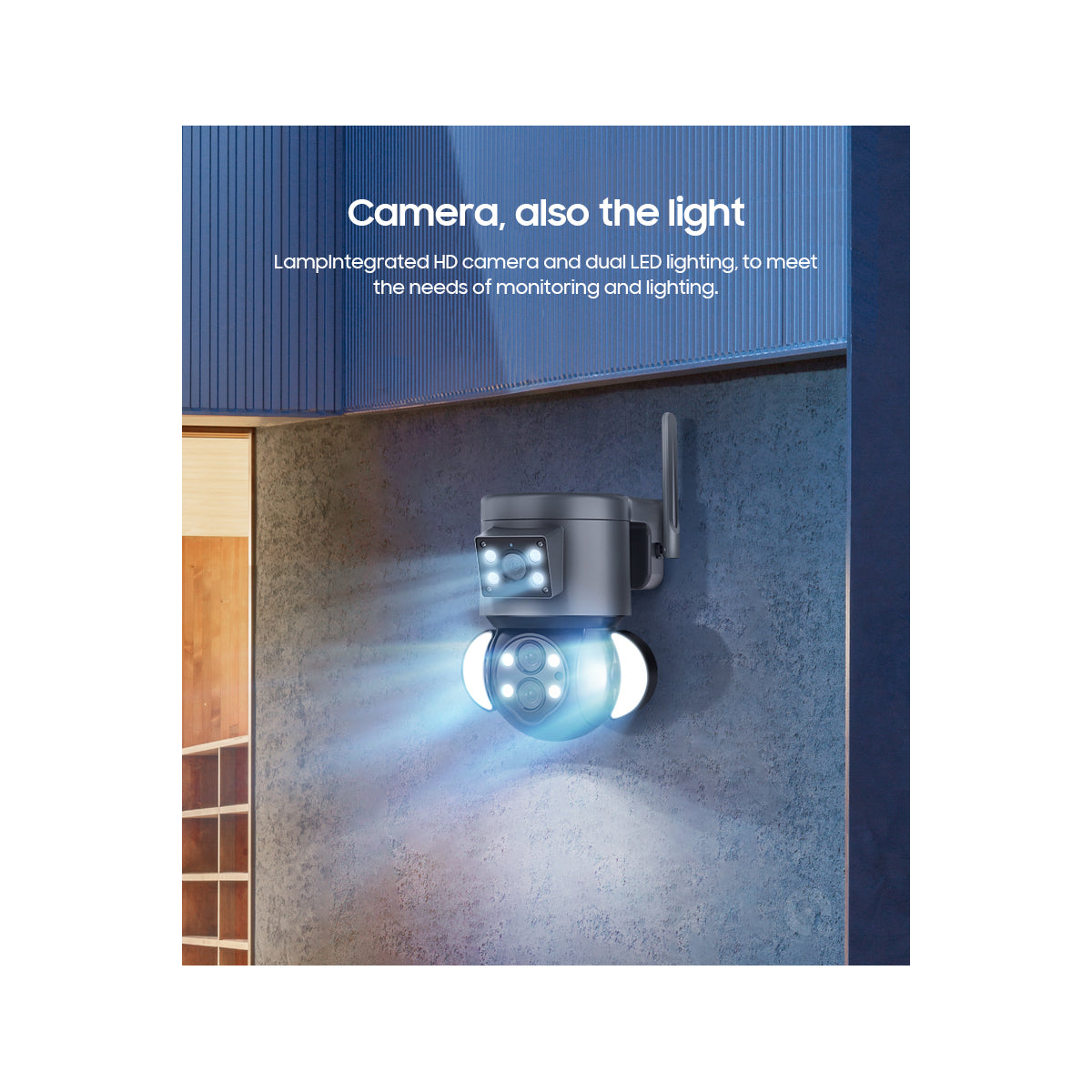 86076 Επιτοίχια Κάμερα Πρίζας WiFi HD 1080P 350° Διπλή Κατέυθυνση Ομιλίας & Ανιχνευτή Κίνησης - Απομακρυσμένος Έλεγχος - Αδιάβροχη IP65 - Λευκό Μαύρο - Μ15 x Π14.5 x Y15cm