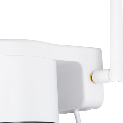 86076 Επιτοίχια Κάμερα Πρίζας WiFi HD 1080P 350° Διπλή Κατέυθυνση Ομιλίας & Ανιχνευτή Κίνησης - Απομακρυσμένος Έλεγχος - Αδιάβροχη IP65 - Λευκό Μαύρο - Μ15 x Π14.5 x Y15cm