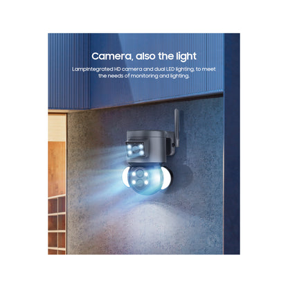 86077 Επιτοίχια Κάμερα Πρίζας WiFi HD 1080P 350° Διπλή Κατέυθυνση Ομιλίας & Ανιχνευτή Κίνησης - Απομακρυσμένος Έλεγχος - Αδιάβροχη IP65 - Γρι Μαύρο - Μ15 x Π14.5 x Y15cm