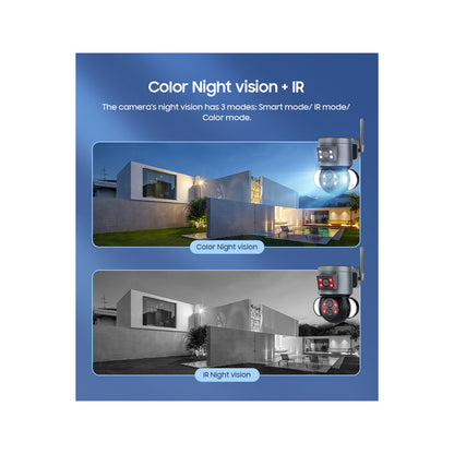 86077 Επιτοίχια Κάμερα Πρίζας WiFi HD 1080P 350° Διπλή Κατέυθυνση Ομιλίας & Ανιχνευτή Κίνησης - Απομακρυσμένος Έλεγχος - Αδιάβροχη IP65 - Γρι Μαύρο - Μ15 x Π14.5 x Y15cm