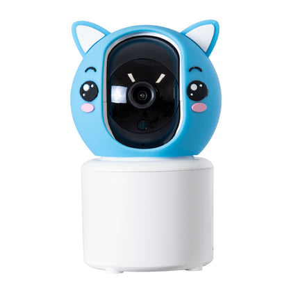 86079 Επιτραπέζια Κάμερα WiFi HD 1080P 350° Διπλή Κατέυθυνση Ομιλίας & Ανιχνευτή Κίνησης - Απομακρυσμένος Έλεγχος Body Auto Tracking IP20 - Γαλάζιο Λευκό - Φ8 x Υ13cm