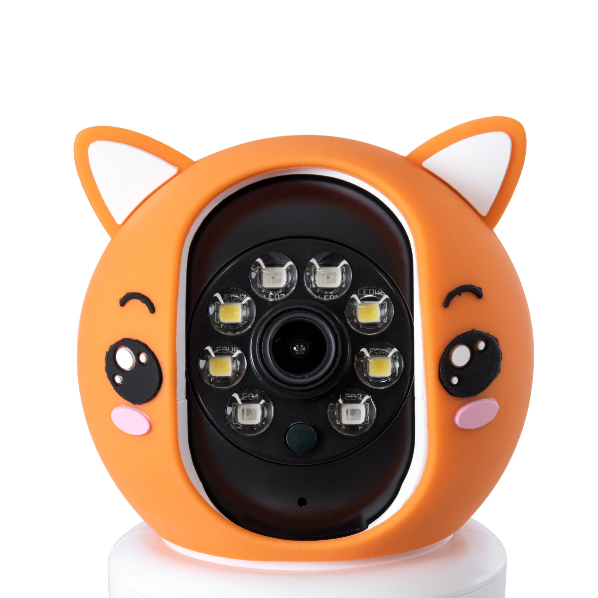 86081 Επιτραπέζια Κάμερα WiFi HD 1080P 350° Διπλή Κατέυθυνση Ομιλίας & Ανιχνευτή Κίνησης - Απομακρυσμένος Έλεγχος Body Auto Tracking IP20 - Πορτοκαλί Λευκό - Φ8 x Υ13cm