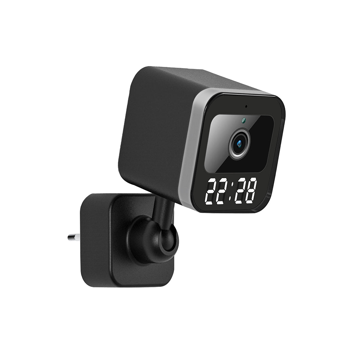 86082 Επιτοίχια Κάμερα Πρίζας WiFi HD 1080P 350° Διπλή Κατέυθυνση Ομιλίας & Ανιχνευτή Κίνησης - Απομακρυσμένος Έλεγχος IP20 - Μαύρο - Μ6 x Π5.5 x Υ16cm
