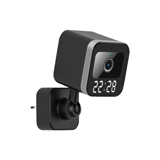 86082 Επιτοίχια Κάμερα Πρίζας WiFi HD 1080P 350° Διπλή Κατέυθυνση Ομιλίας & Ανιχνευτή Κίνησης - Απομακρυσμένος Έλεγχος IP20 - Μαύρο - Μ6 x Π5.5 x Υ16cm