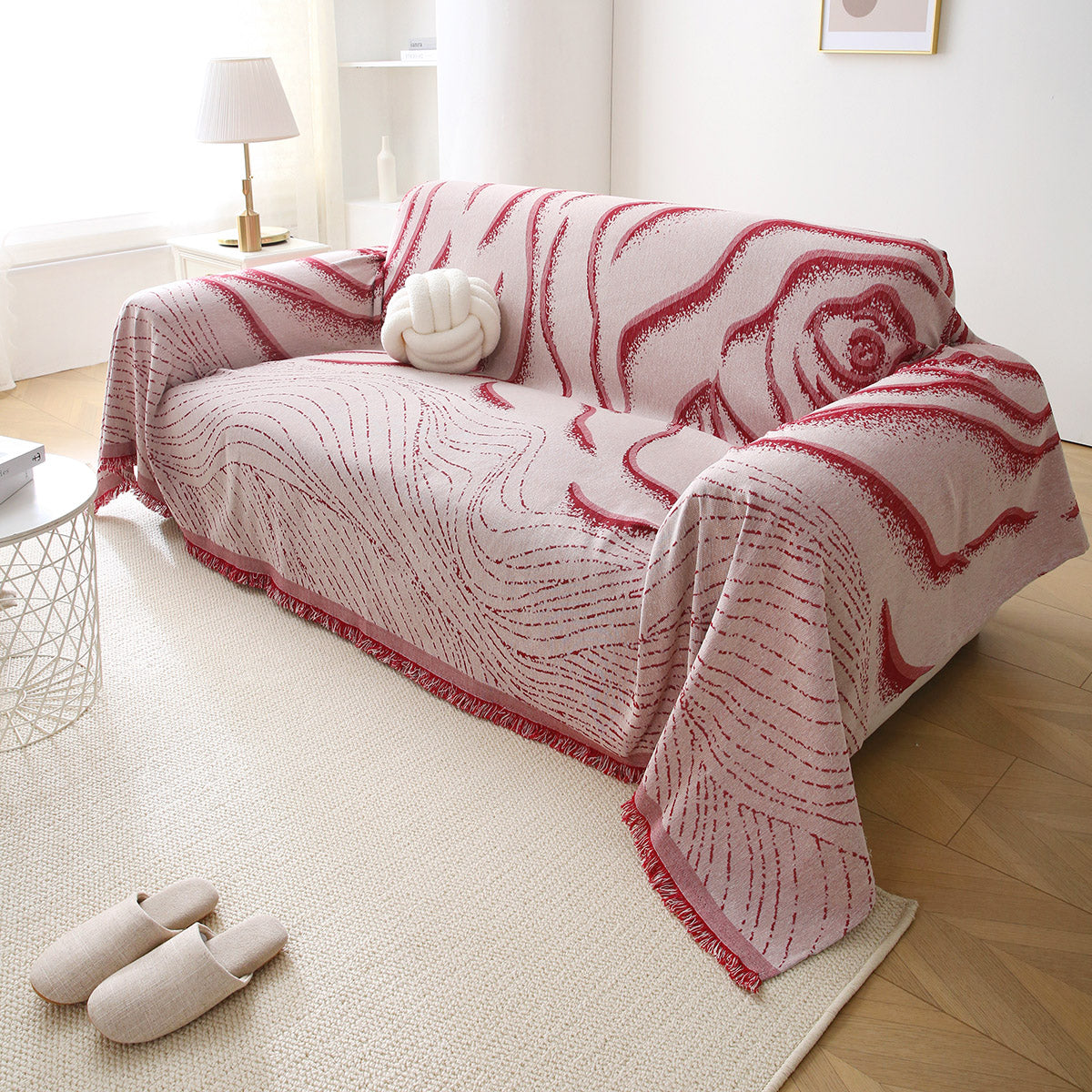 Ριχτάρια Σετ 2 Τμχ Art 8611 180x250+180x300εκ Κόκκινο