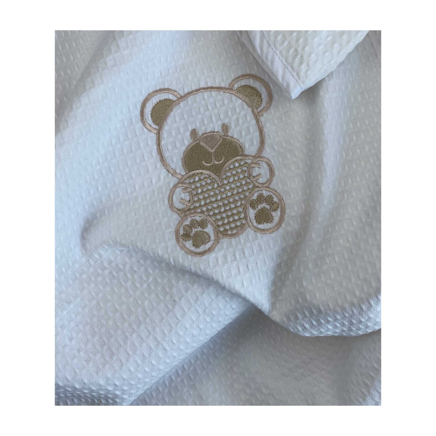 Κουβέρτα Πικέ Αγκαλιάς & Λίκνου 80x110εκ White