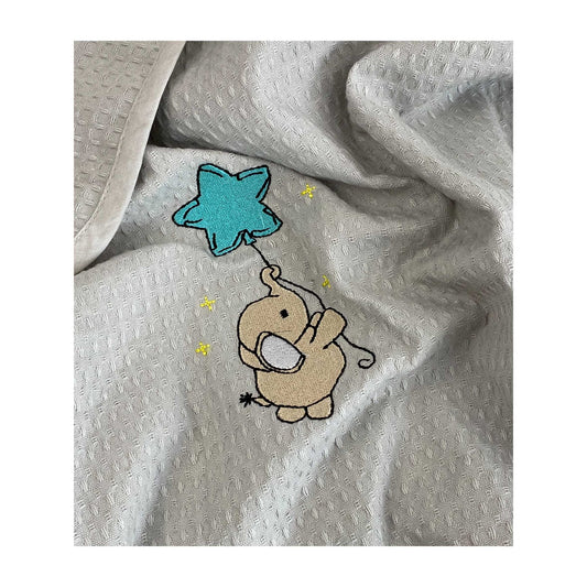 Κουβέρτα Πικέ Αγκαλιάς & Λίκνου 80x110εκ Grey