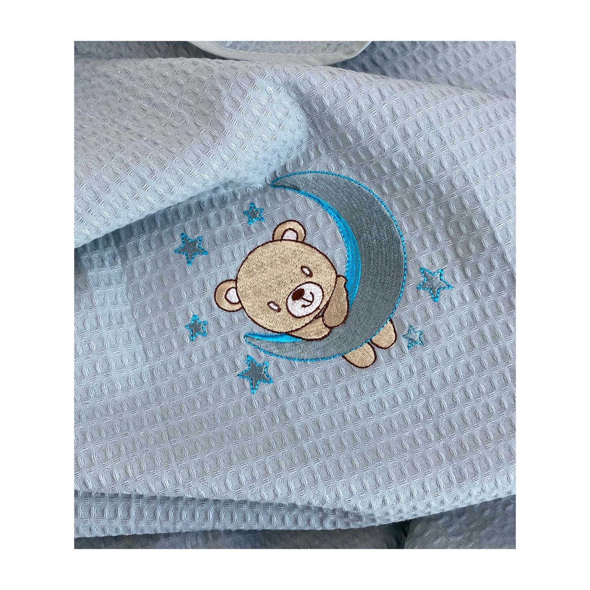 Κουβέρτα Πικέ Αγκαλιάς & Λίκνου 80x110εκ Petrol