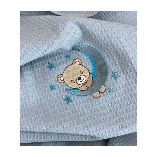 Κουβέρτα Πικέ Αγκαλιάς & Λίκνου 80x110εκ Petrol