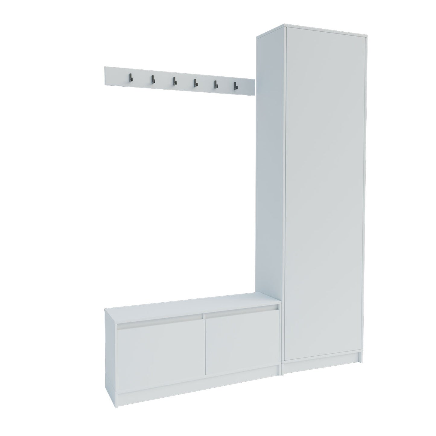 Σετ Εισόδου Sara Λευκή 150x33x205