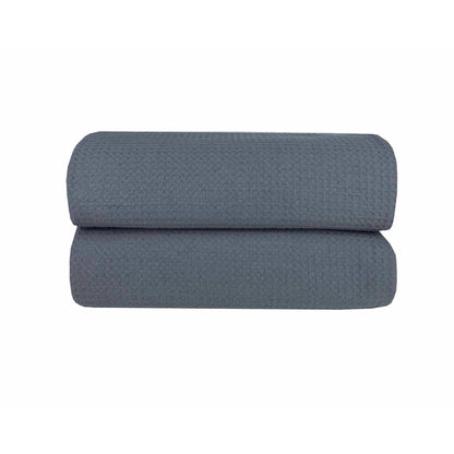 Κουβέρτα Πικέ Μονή Waffle 165x245εκ Dark Grey