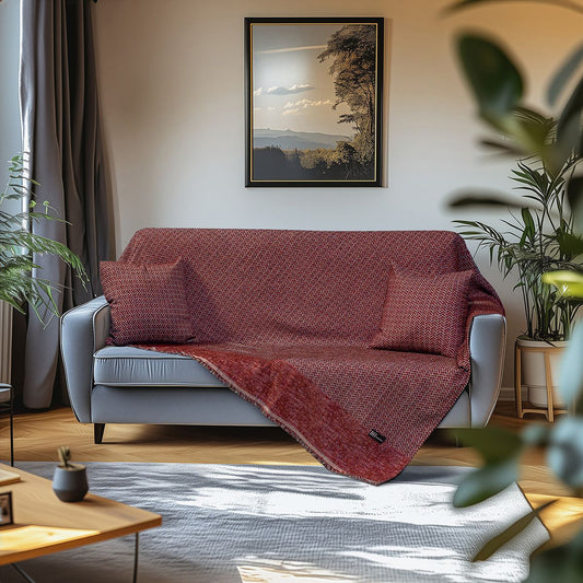 Ριχτάρια Σετ 2 Τμχ Art 8639 (170x240εκ + 170x290εκ) Κόκκινο