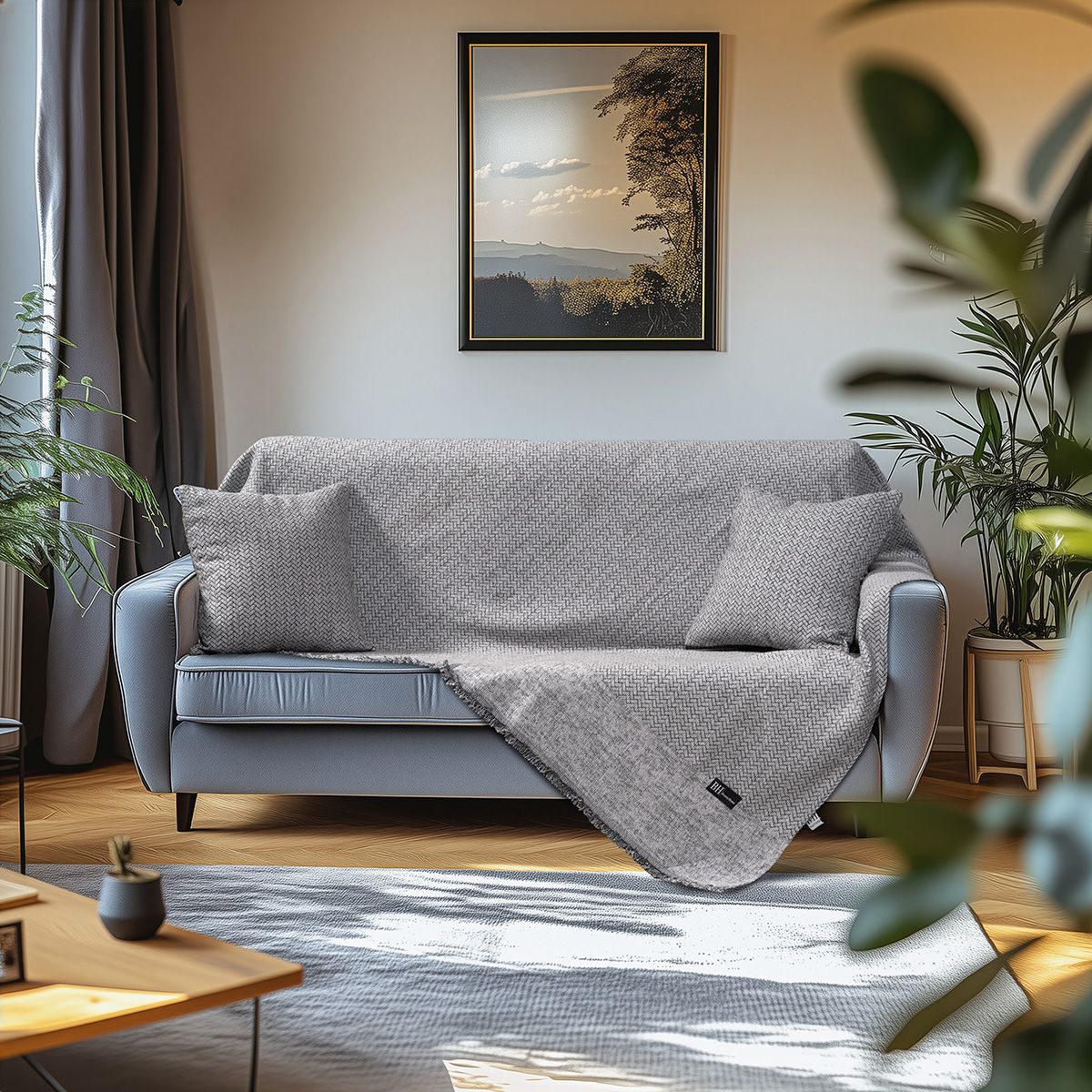 Ριχτάρι Τριθέσιο Art 8640 170x290εκ Γκρι