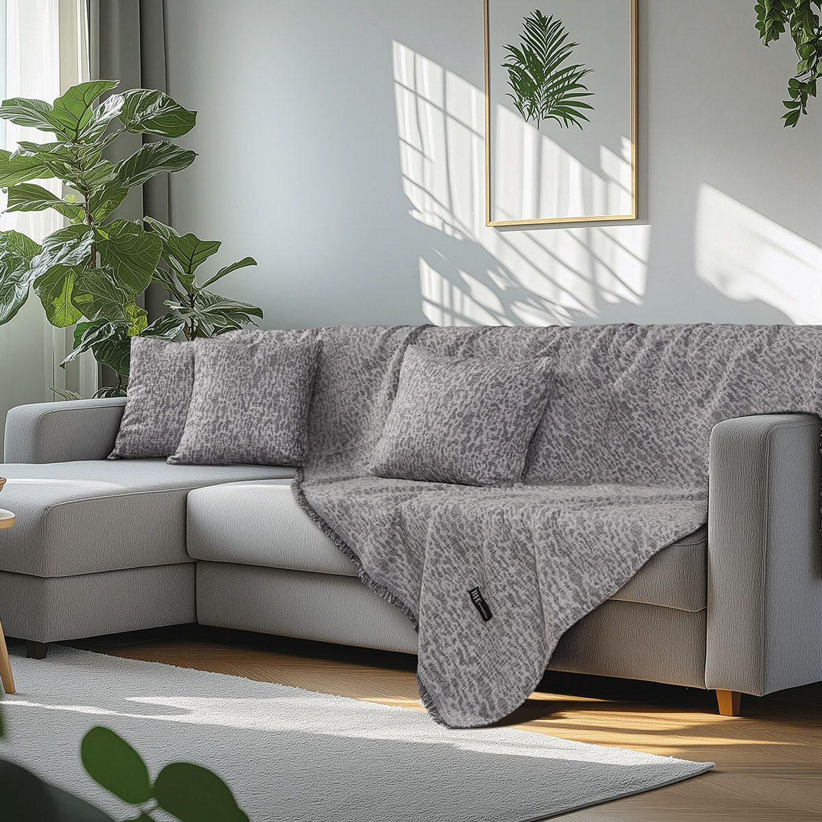 Ριχτάρια Σετ 3 Τμχ Art 8642 (170x170εκ + 170x240εκ + 170x290εκ) Γκρι