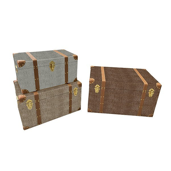 S/3 ΜΠΑΟΥΛΑ ΜΠΕΖ-ΚΑΦΕ-ΓΚΡΙ 63x40x35/53x34x30/47x28x25