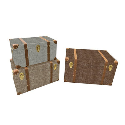 S/3 ΜΠΑΟΥΛΑ ΜΠΕΖ-ΚΑΦΕ-ΓΚΡΙ 63x40x35/53x34x30/47x28x25