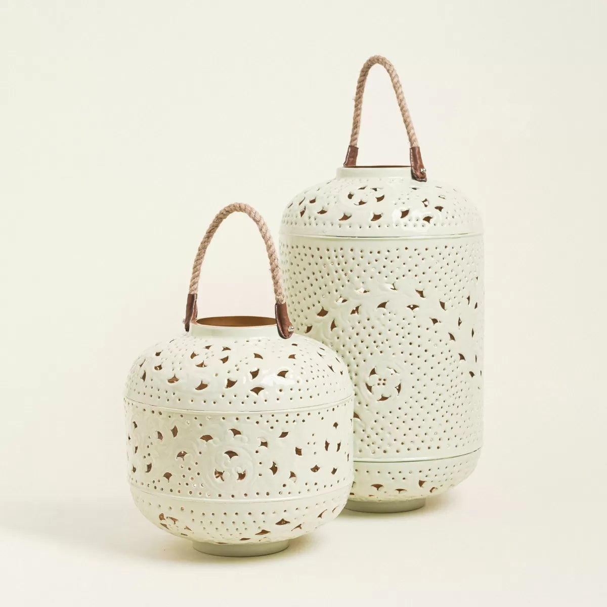 Φανάρι Μεταλικό Εκρού 28x28x51