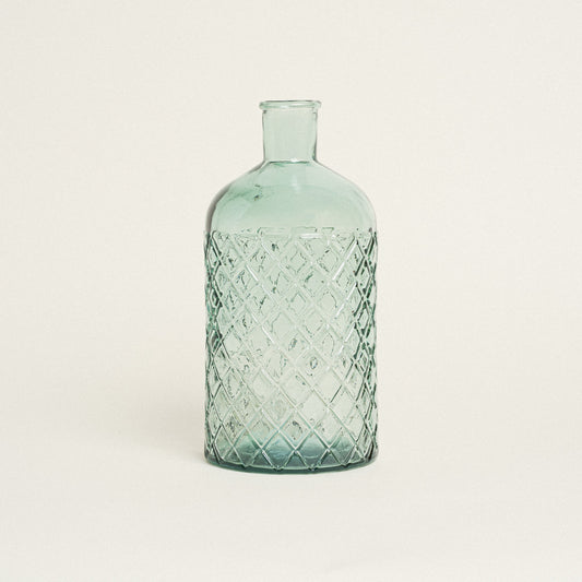 Βάζο με Ρόμβους 14x14x28 Πράσινο
