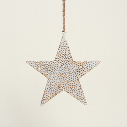 Μεταλλικό Αστέρι Λευκό/Χρυσό 31εκ