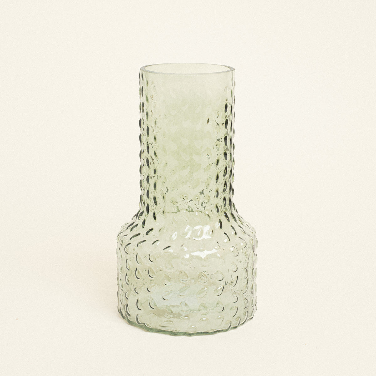 Βάζο Ανάγλυφο 14x14x24 Σκούρο Πράσινο