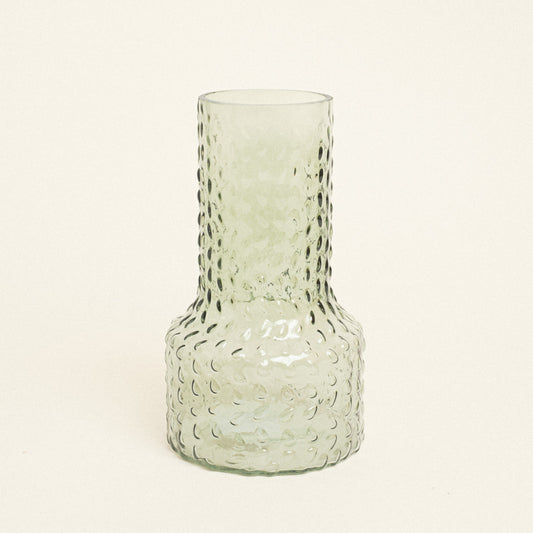 Βάζο Ανάγλυφο 14x14x24 Σκούρο Πράσινο