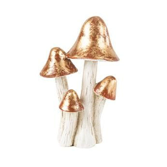 4 Μανιτάρια Ρητίνης Τερακότα και Σαμπανί 8x12εκ