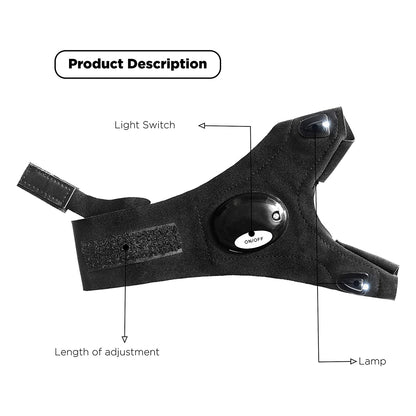 79068 Γάντι Φακός με Φωτισμό LED για Δεξί Χέρι 2W με Μπαταρία CR2016 Ψυχρό Λευκό 6000K