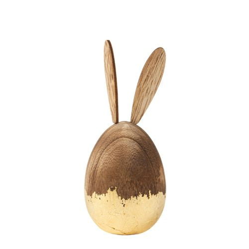 Διακοσμητικό Ξύλινο Αυγό με Αυτιά 7x7x15