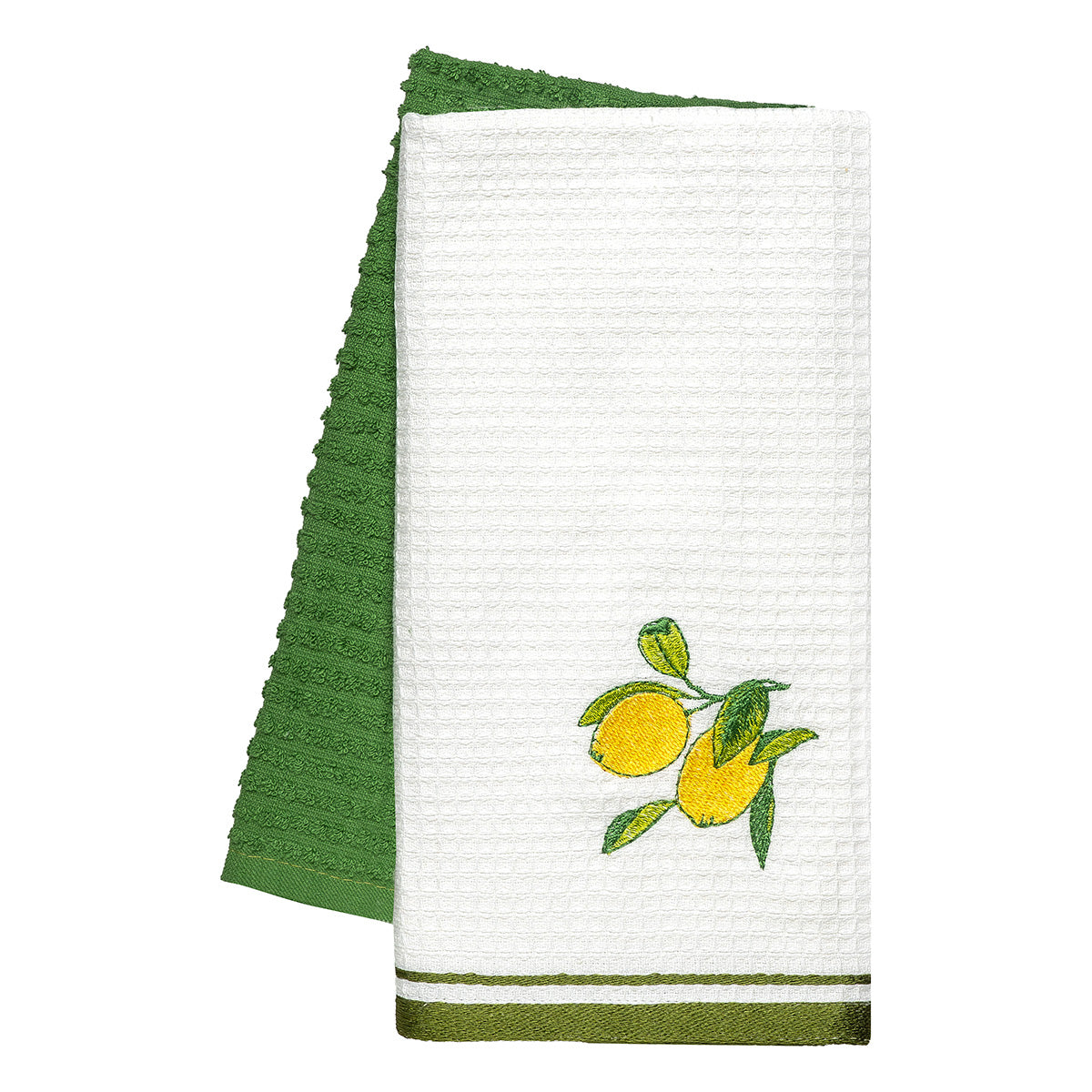 Ποτηρόπανα Σετ 2 Τμχ Lemon Tree Art 8802 40x60εκ Πράσινο