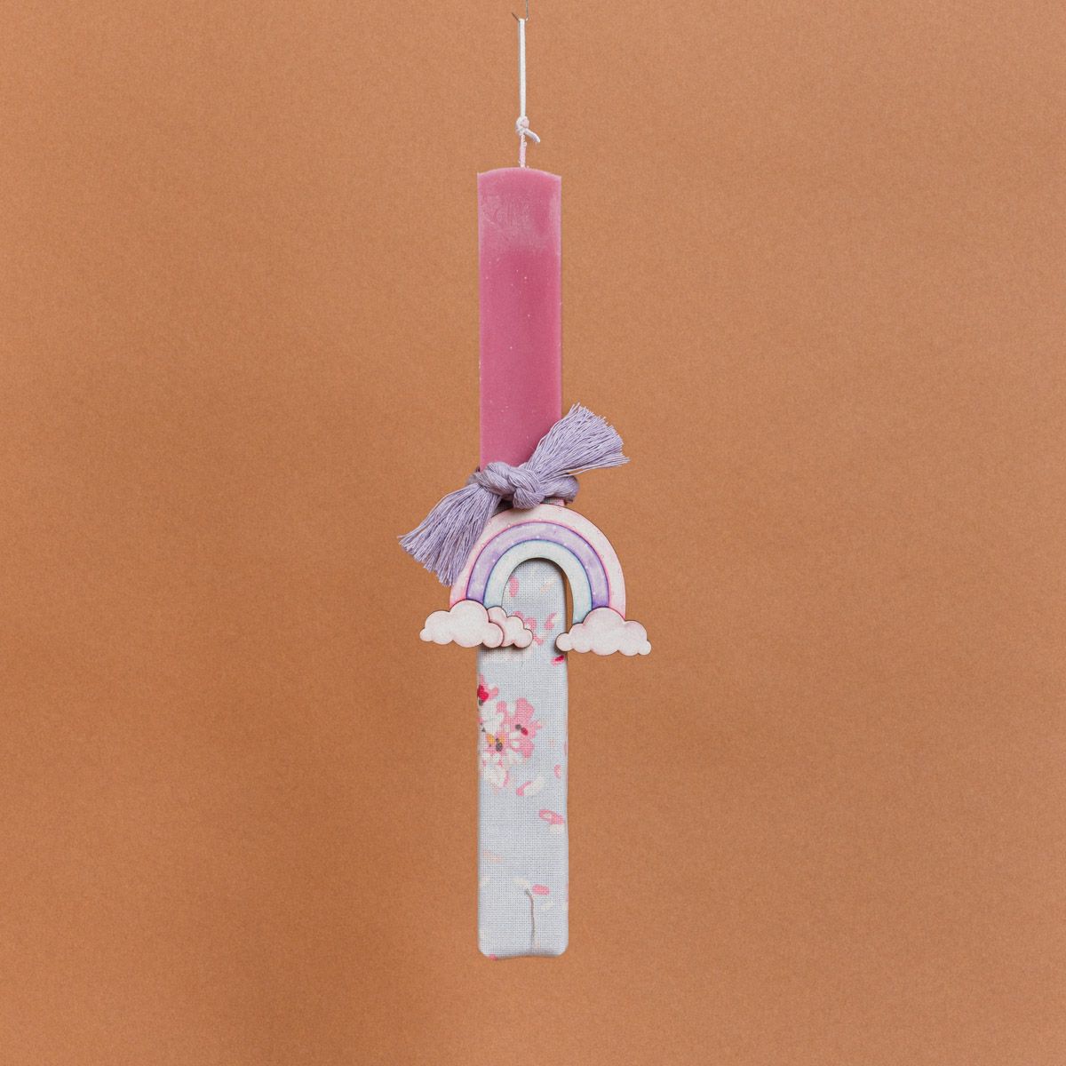 Λαμπάδα Στολισμένη “Ουράνιο Τόξο” σε Συσκευασία Δώρου