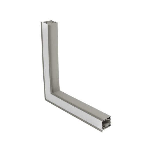ALP-CORNER-SIDE90 RECESSA 61790 Χωνευτό Προφίλ Αλουμινίου Γωνία με Λευκό Γαλακτερό Πατητό Κάλυμμα για Ταινίες LED IP20 - Γκρι Ανθρακί Ματ - Μ30 x Π3.5 x Υ4cm